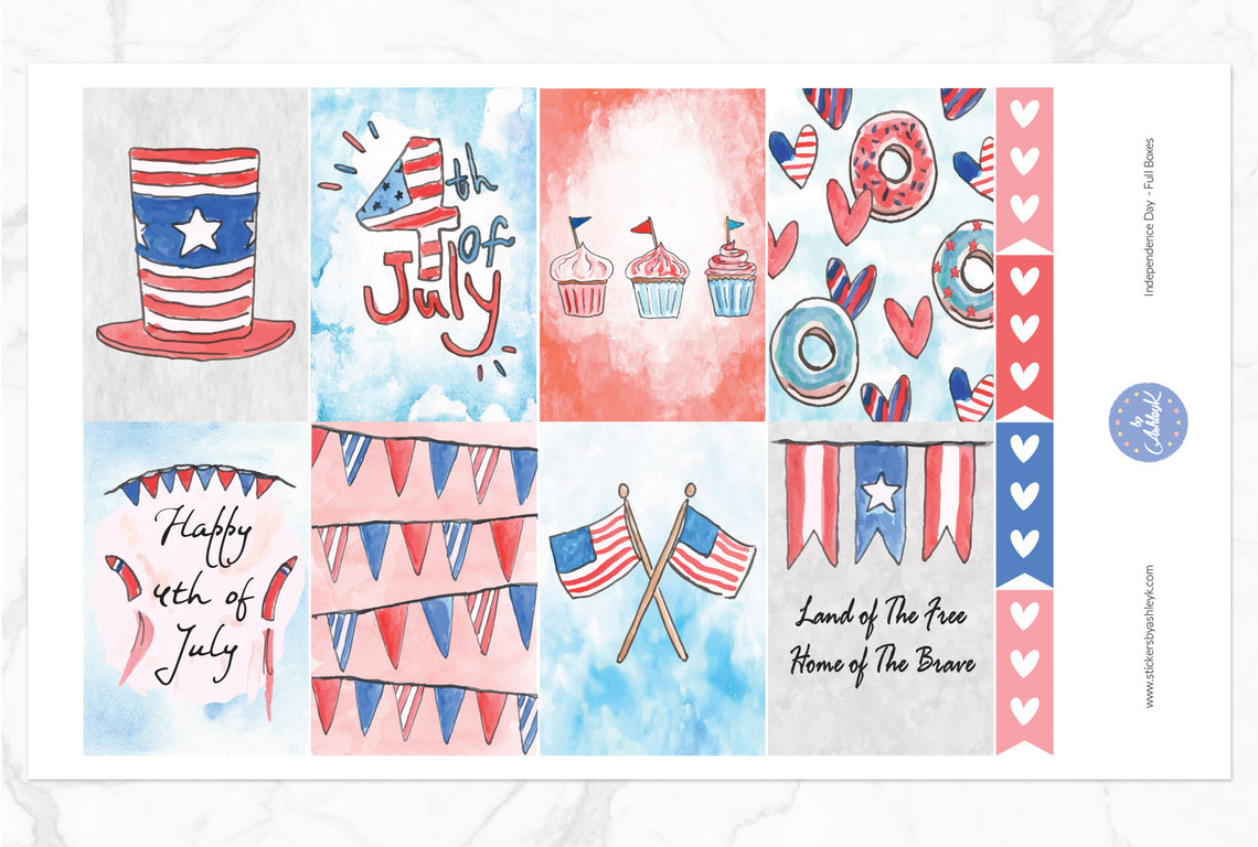 Independence Day Weekly Kit  - Full Box Sheet