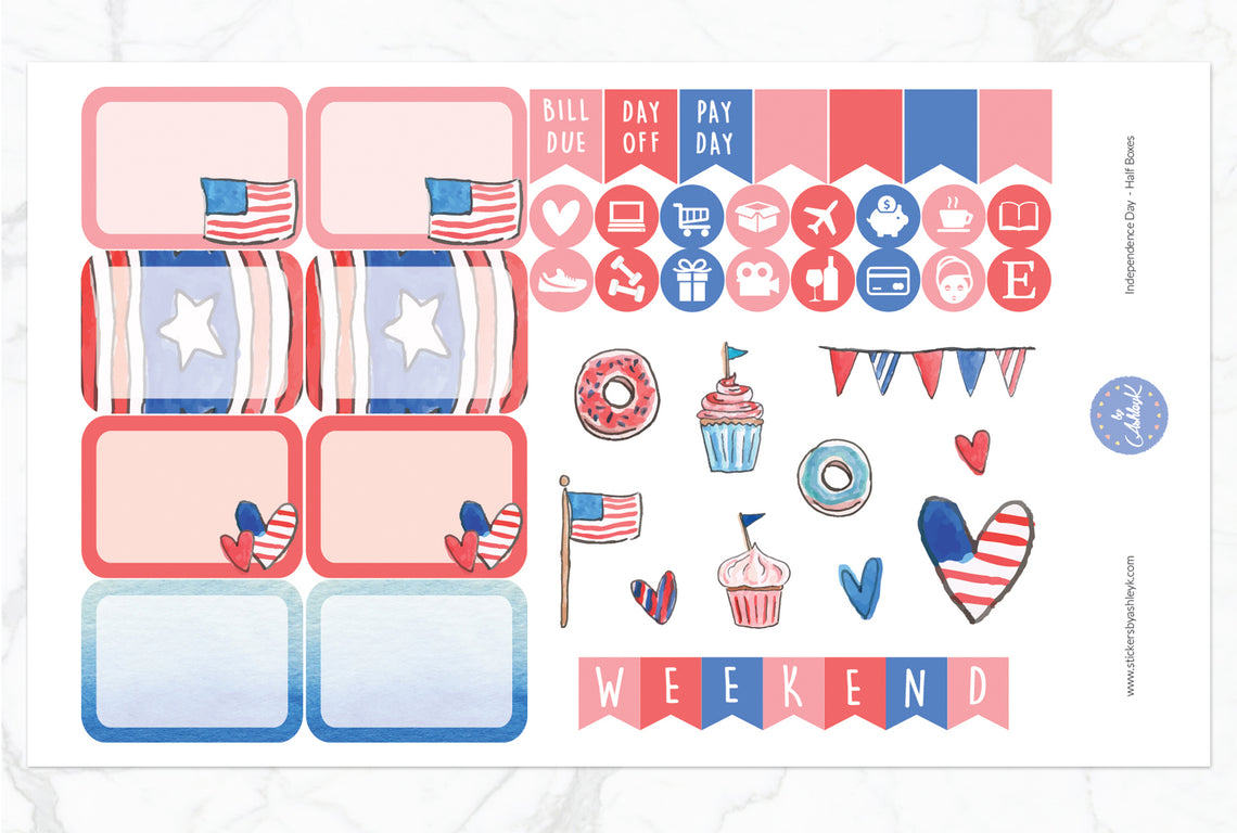 Independence Day Weekly Kit  - Half Box Sheet