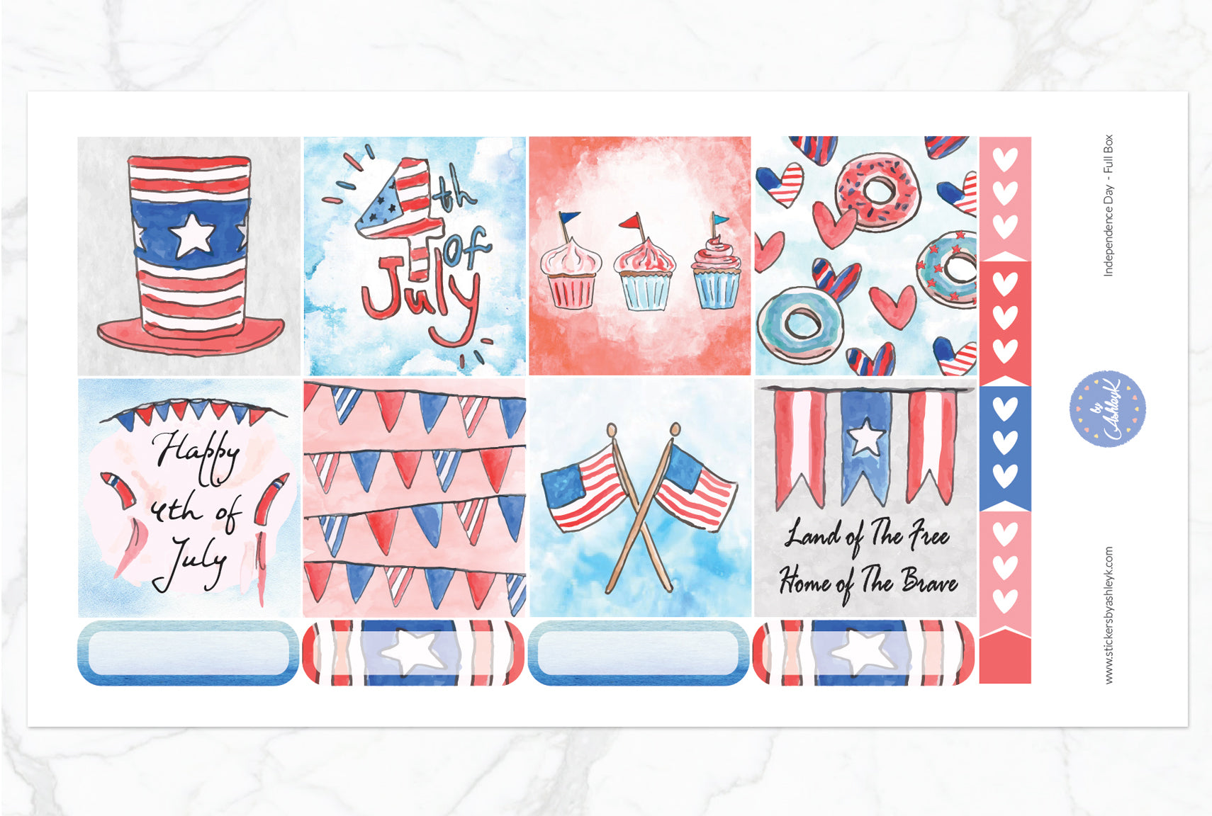 Independence Day Weekly Kit  - Full Box Sheet
