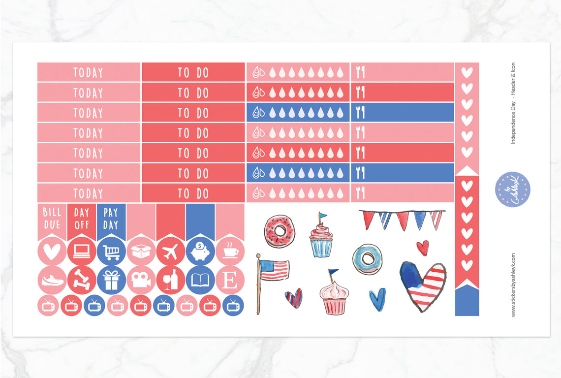 Independence Day Weekly Kit  - Functional Sheet