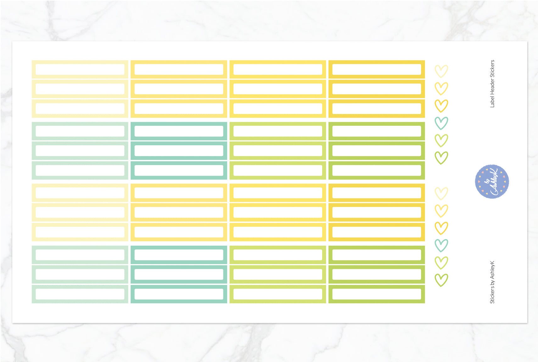 Label Header Stickers - Lemon&Lime