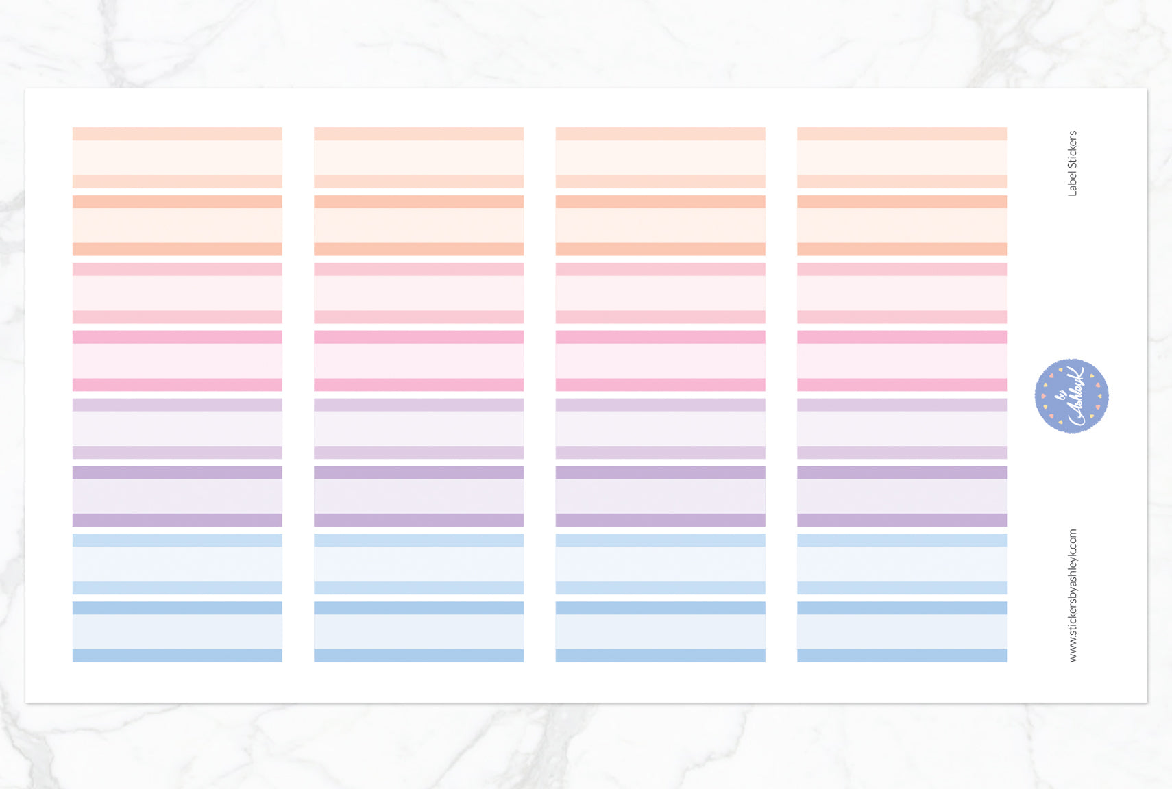 Label Stickers - Pastel Sunset