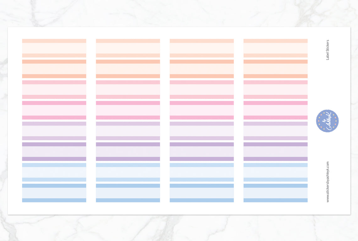 Label Stickers - Pastel Sunset