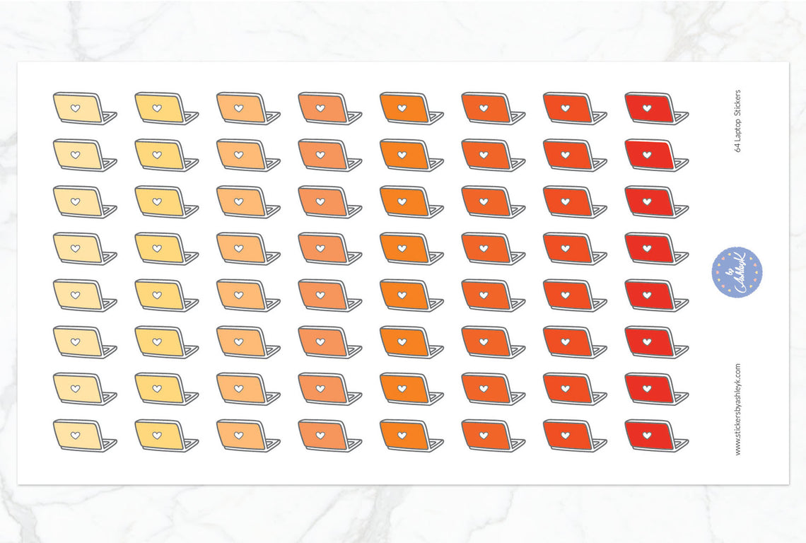 Laptop Stickers - Orange
