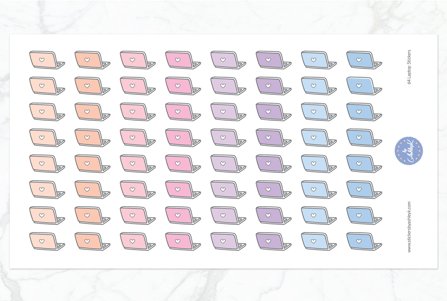 Laptop Stickers - Pastel Sunset