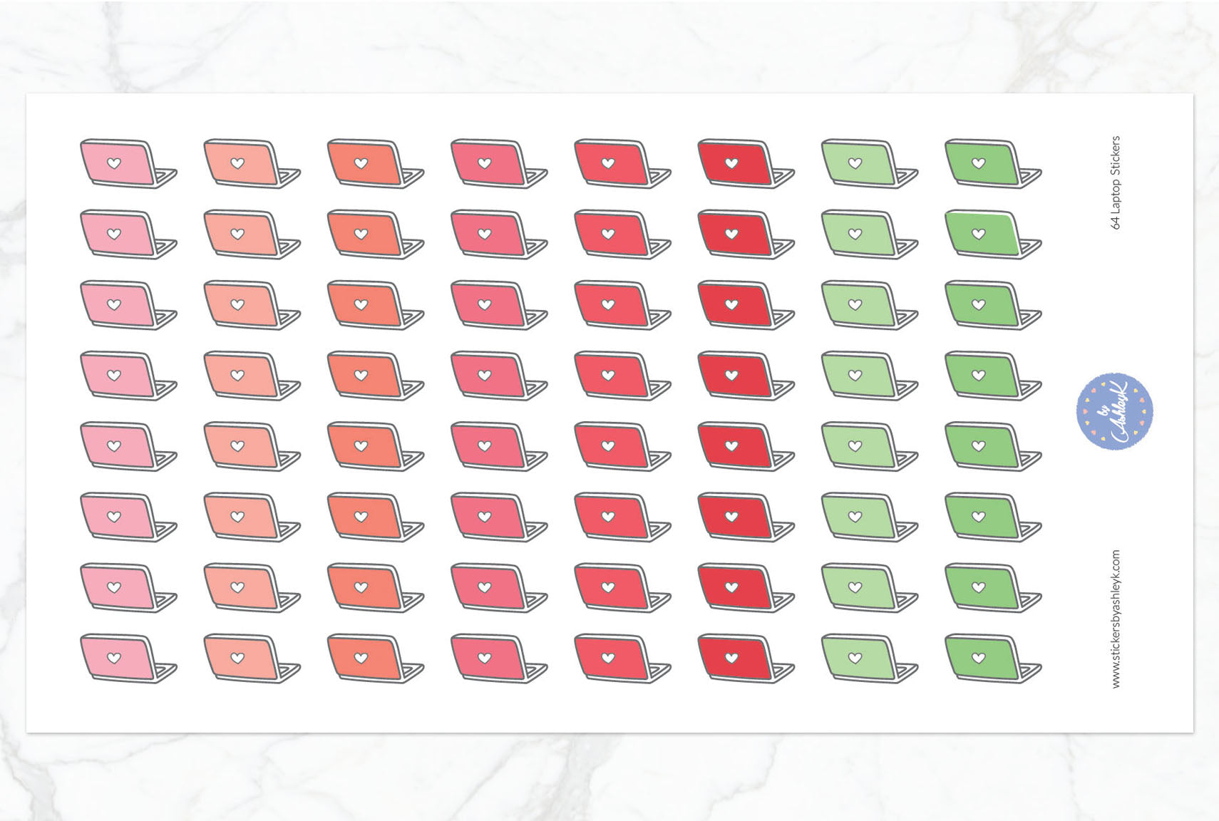 Laptop Stickers - Strawberry