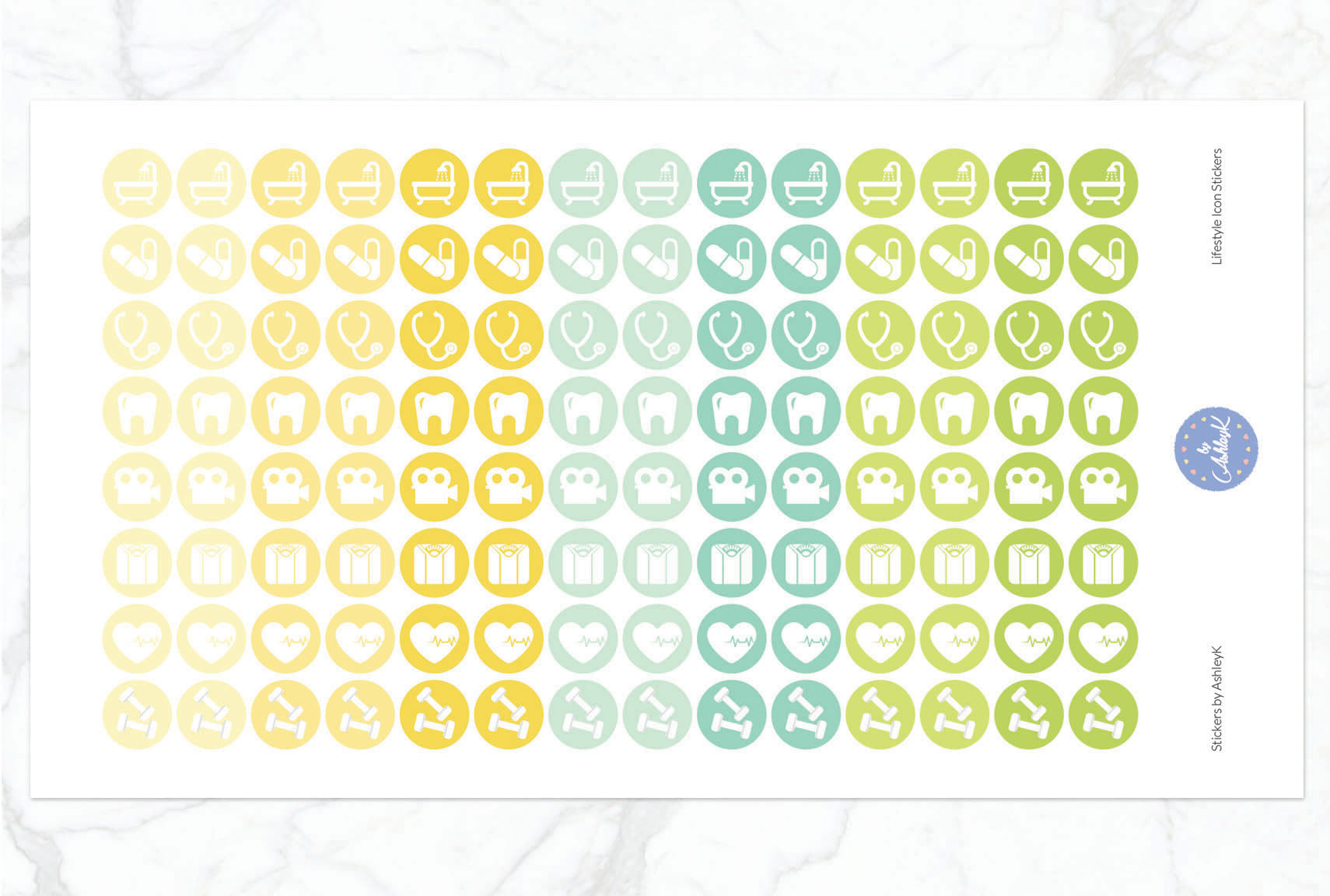 Lifestyle Icon Stickers - Lemon&Lime