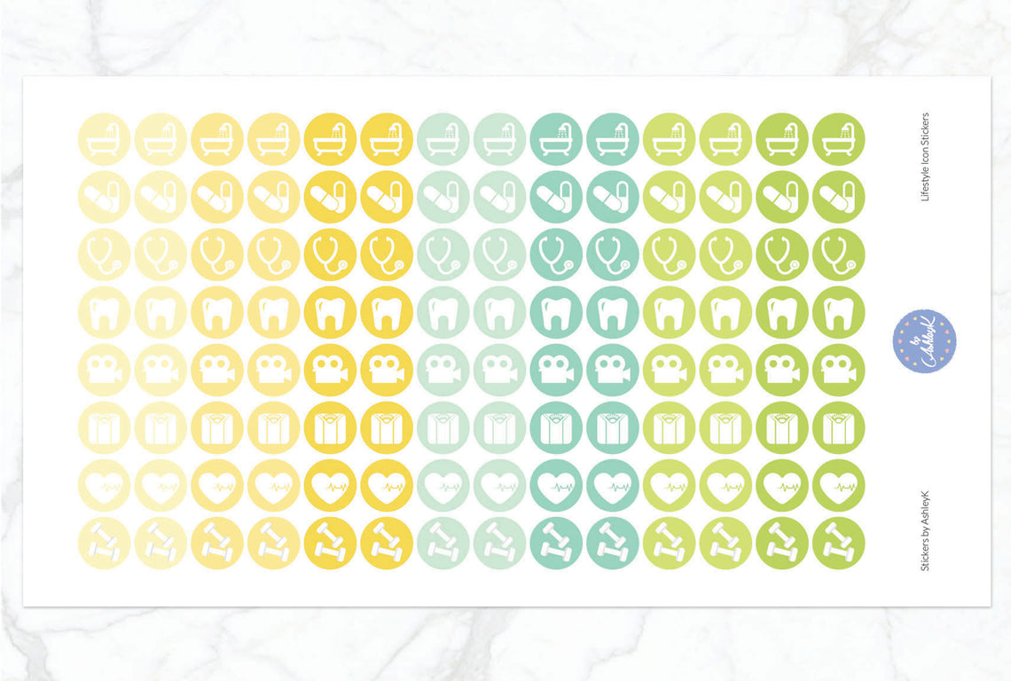 Lifestyle Icon Stickers - Lemon&Lime
