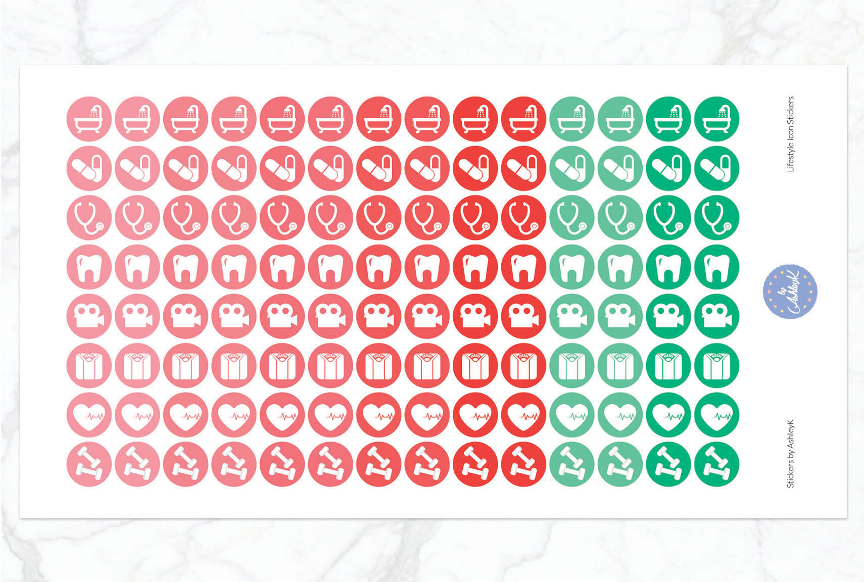 Lifestyle Icon Stickers - Watermelon