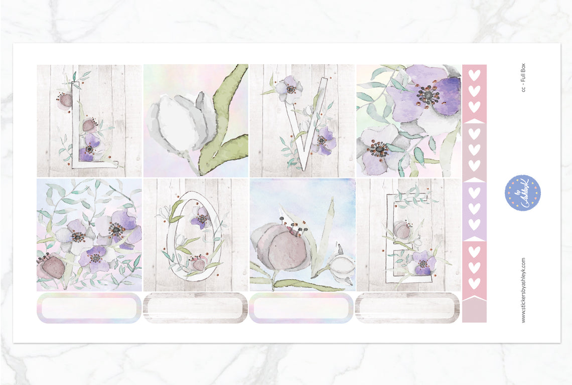 Love Flowers Weekly Kit  - Full Box Sheet