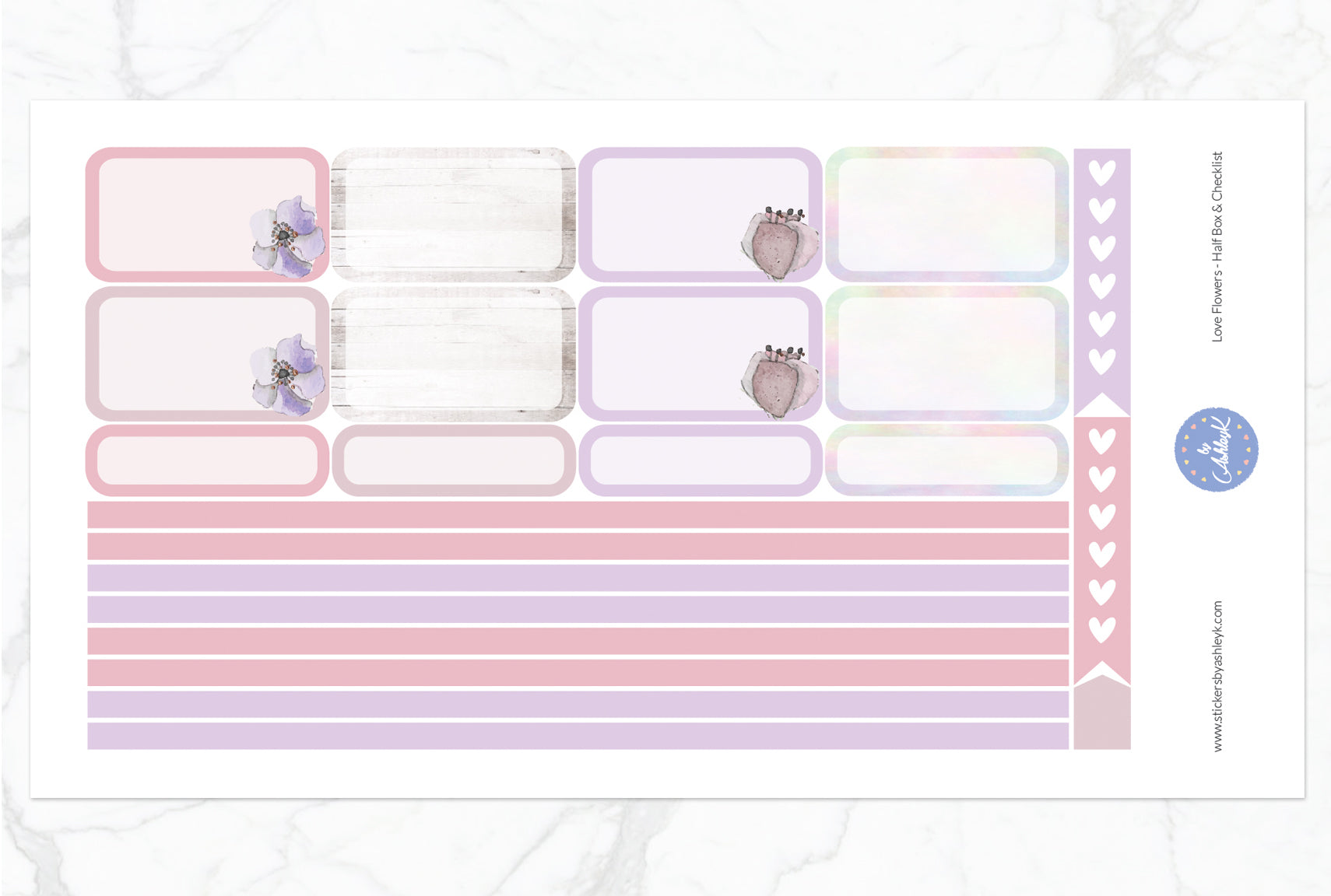 Love Flowers Weekly Kit  - Half Box Sheet