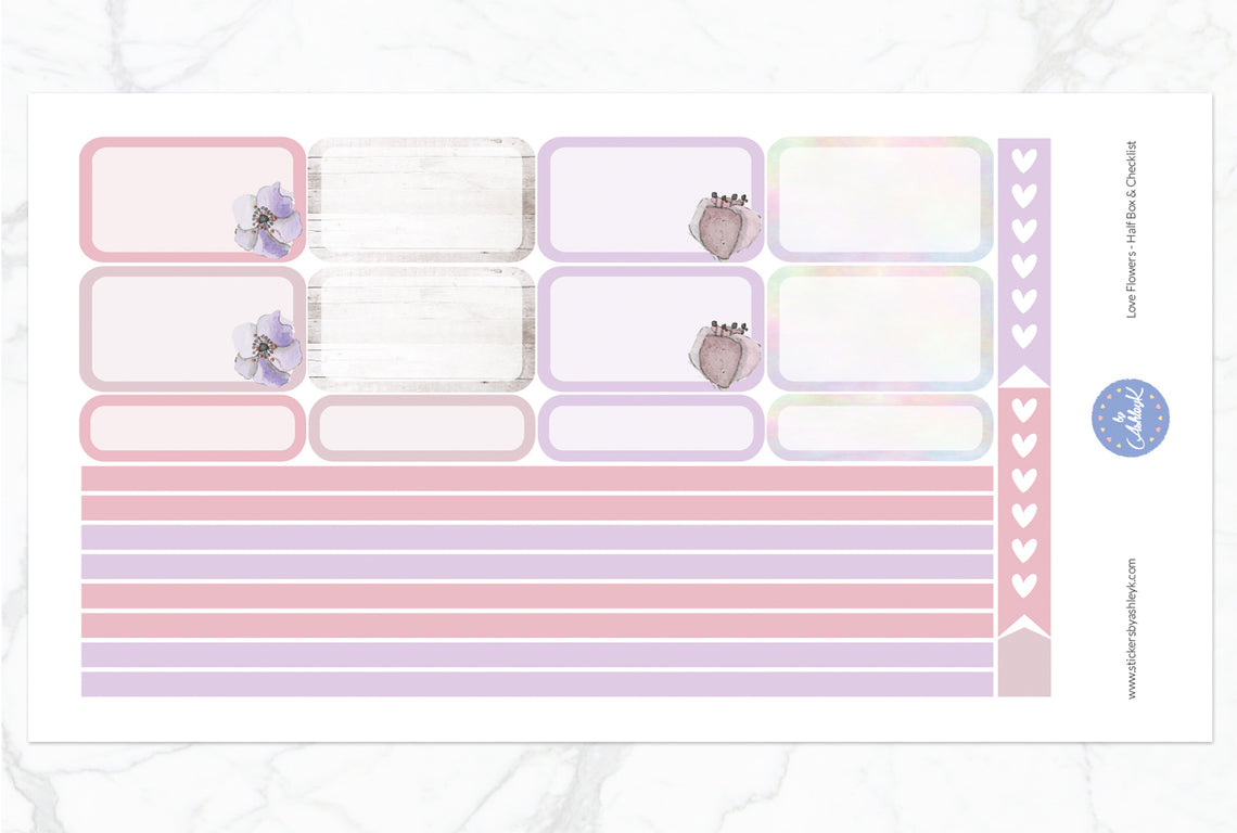 Love Flowers Weekly Kit  - Half Box Sheet