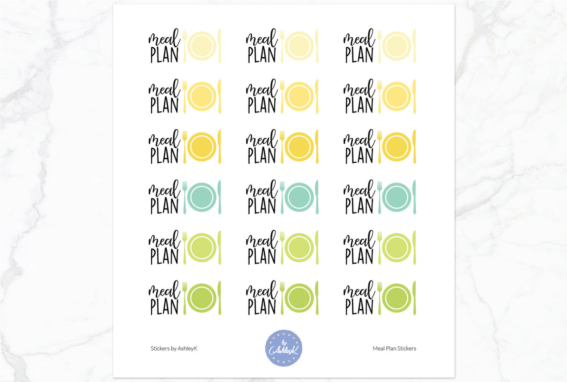 Meal Plan Stickers - Lemon&Lime