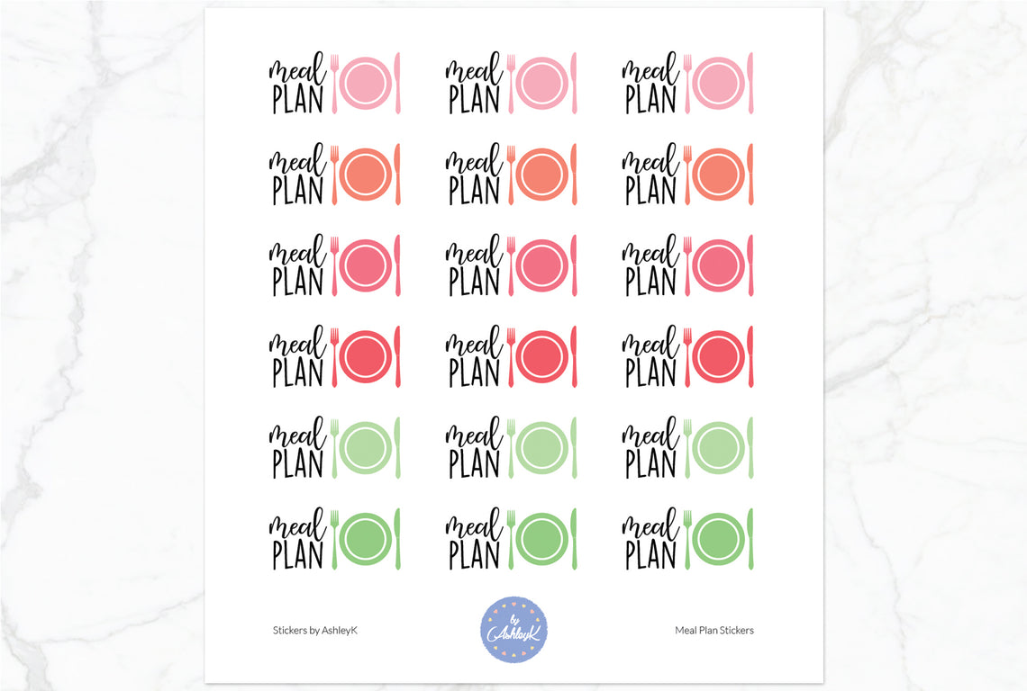 Meal Plan Stickers - Strawberry