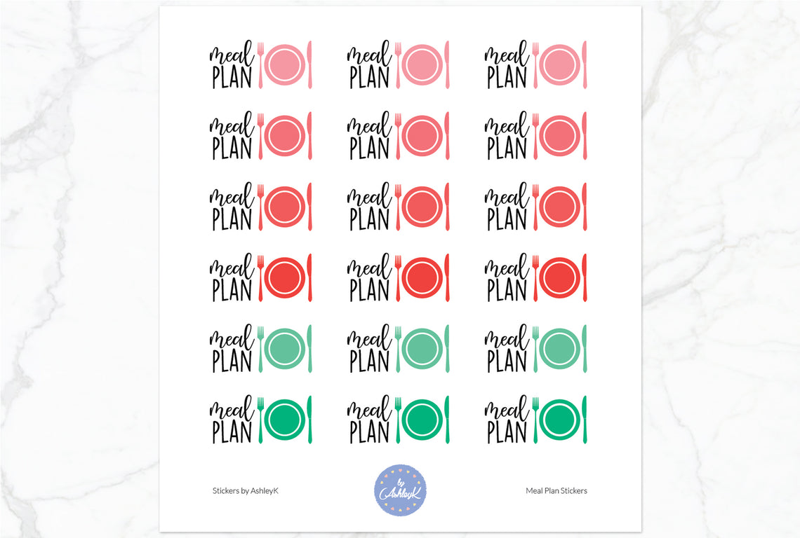 Meal Plan Stickers - Watermelon