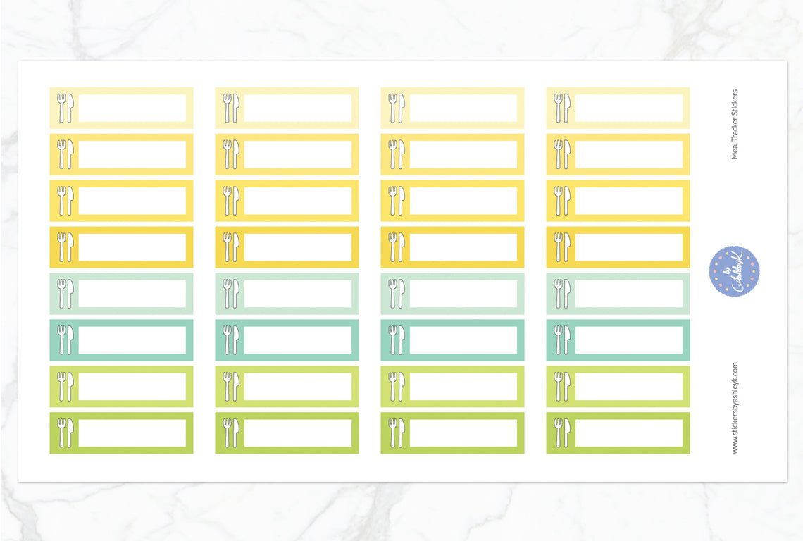 Meal Tracker Stickers - Lemon&Lime