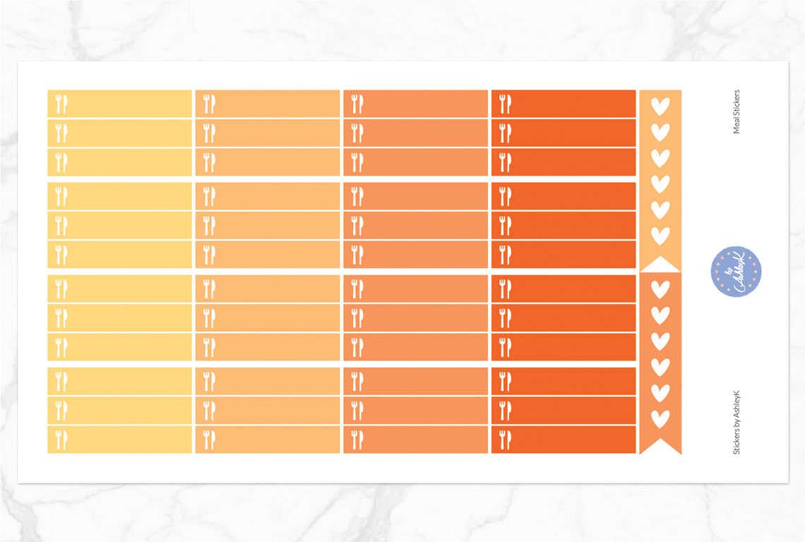 Meal Stickers - Orange
