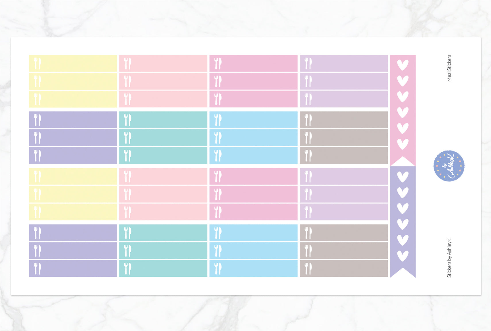 Meal Stickers - Pastel