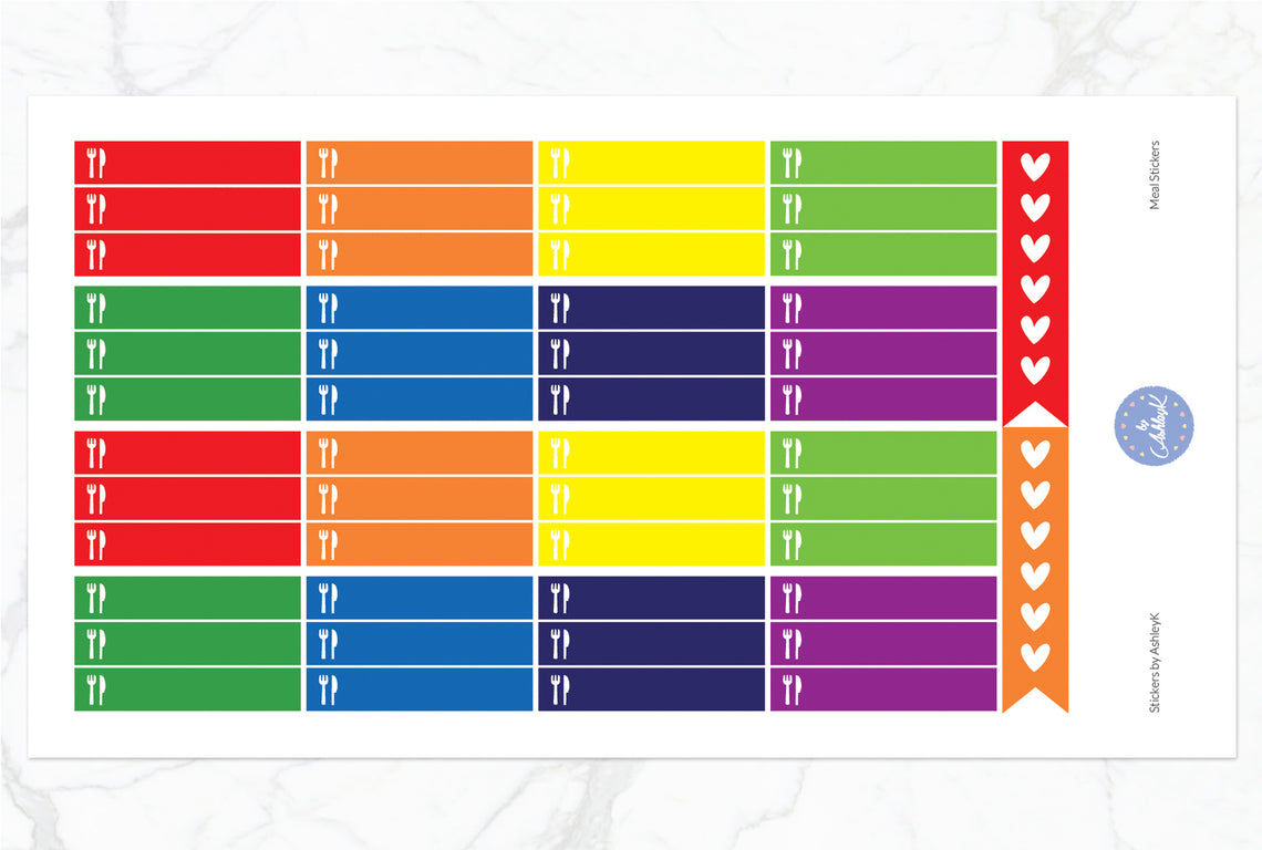 Meal Stickers - Rainbow