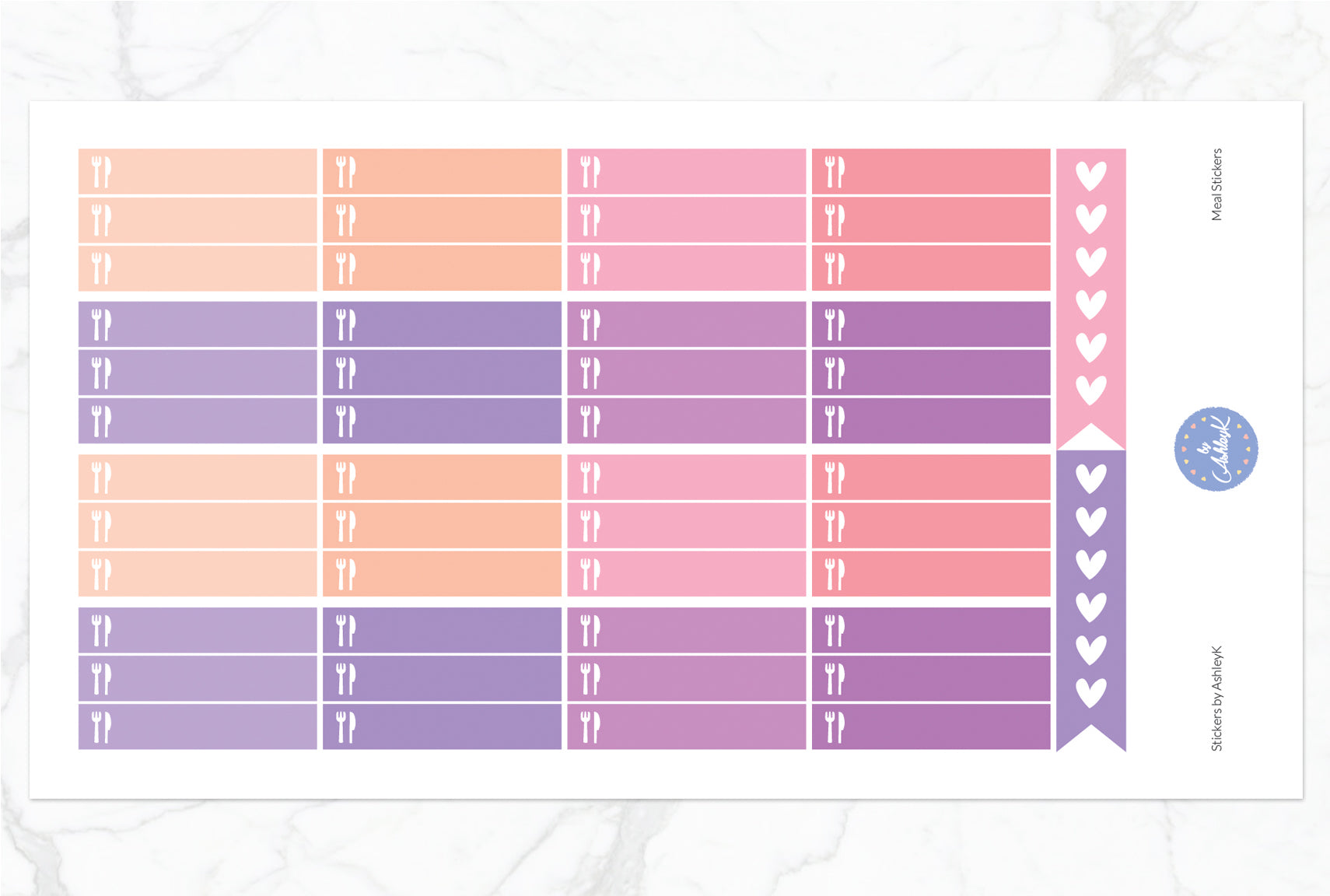 Meal Stickers - Raspberry