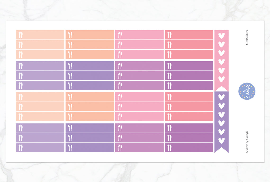 Meal Stickers - Raspberry