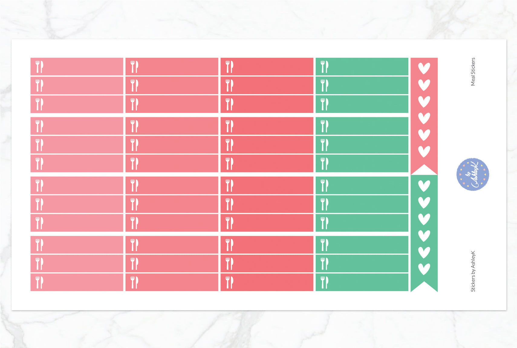 Meal Stickers - Watermelon