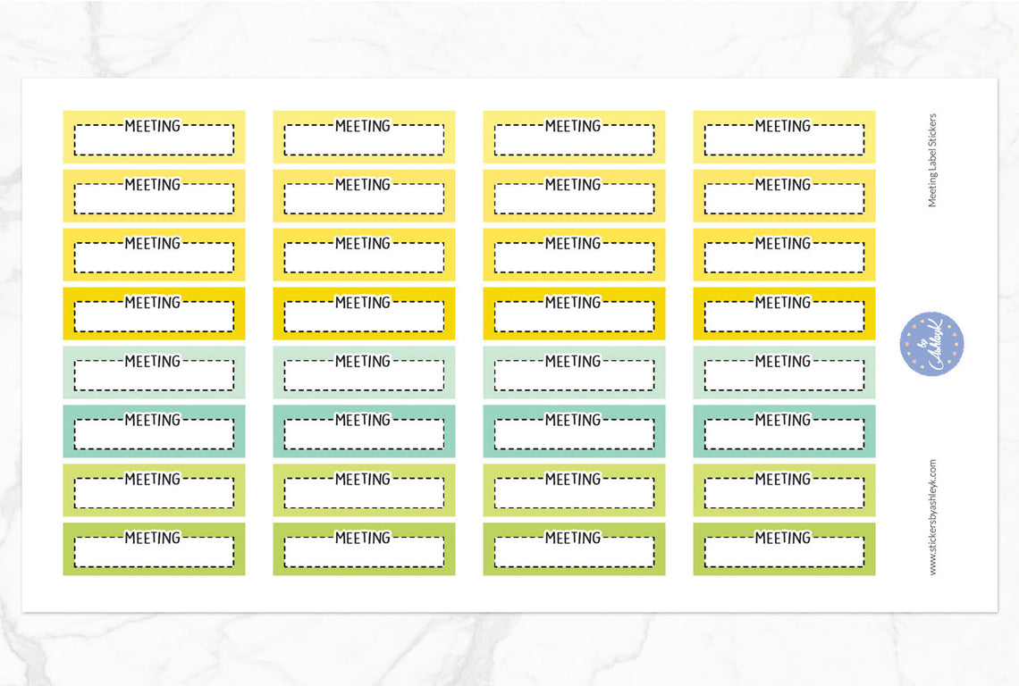Meeting Label Stickers - Lemon&Lime