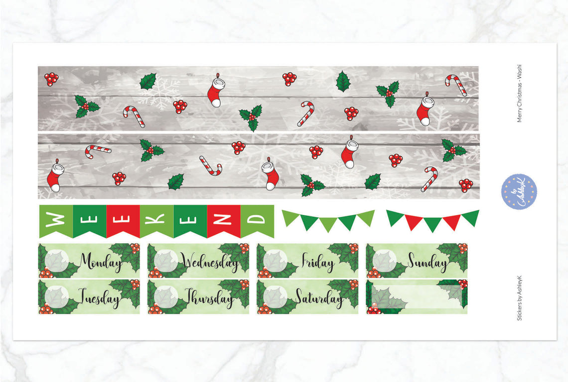 Merry Christmas - Washi Sheet