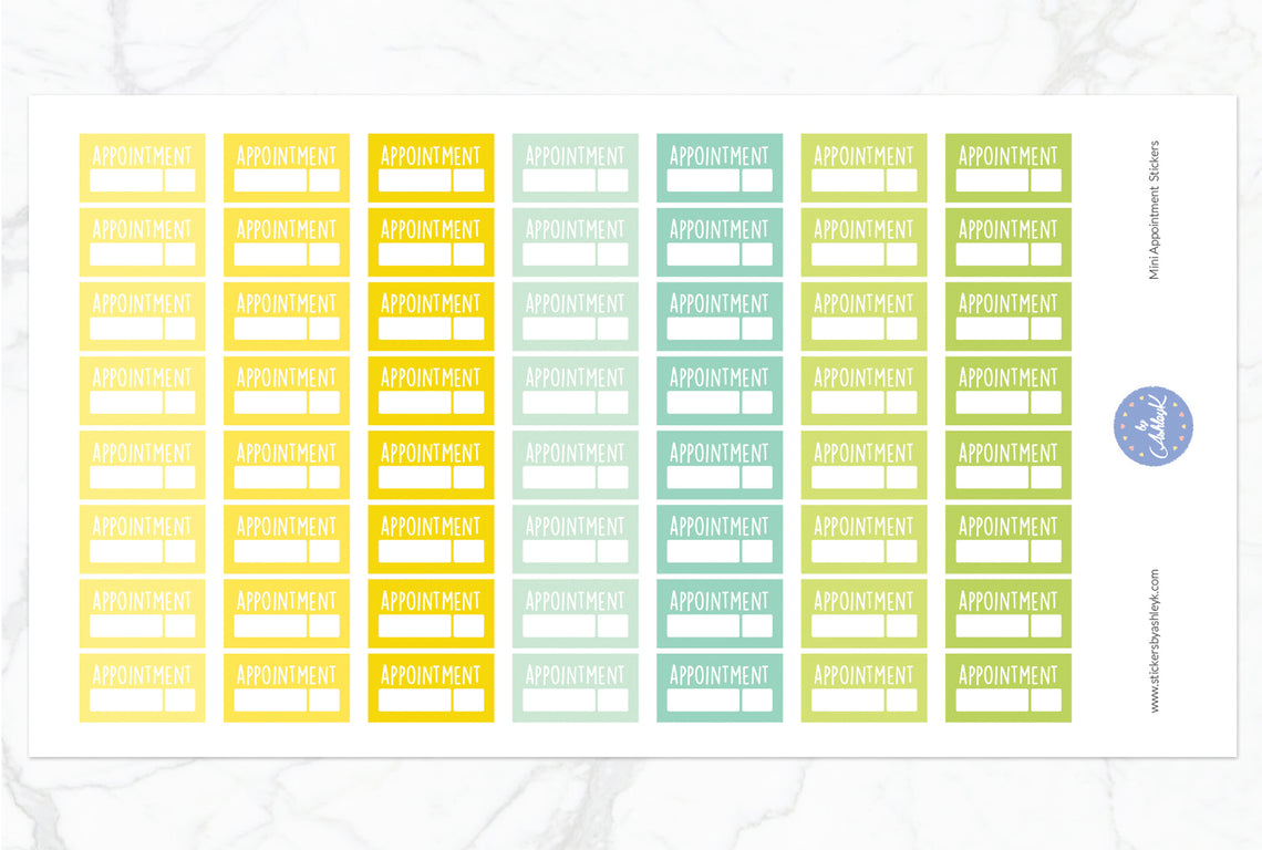 Mini Appointment Stickers - Lemon&Lime