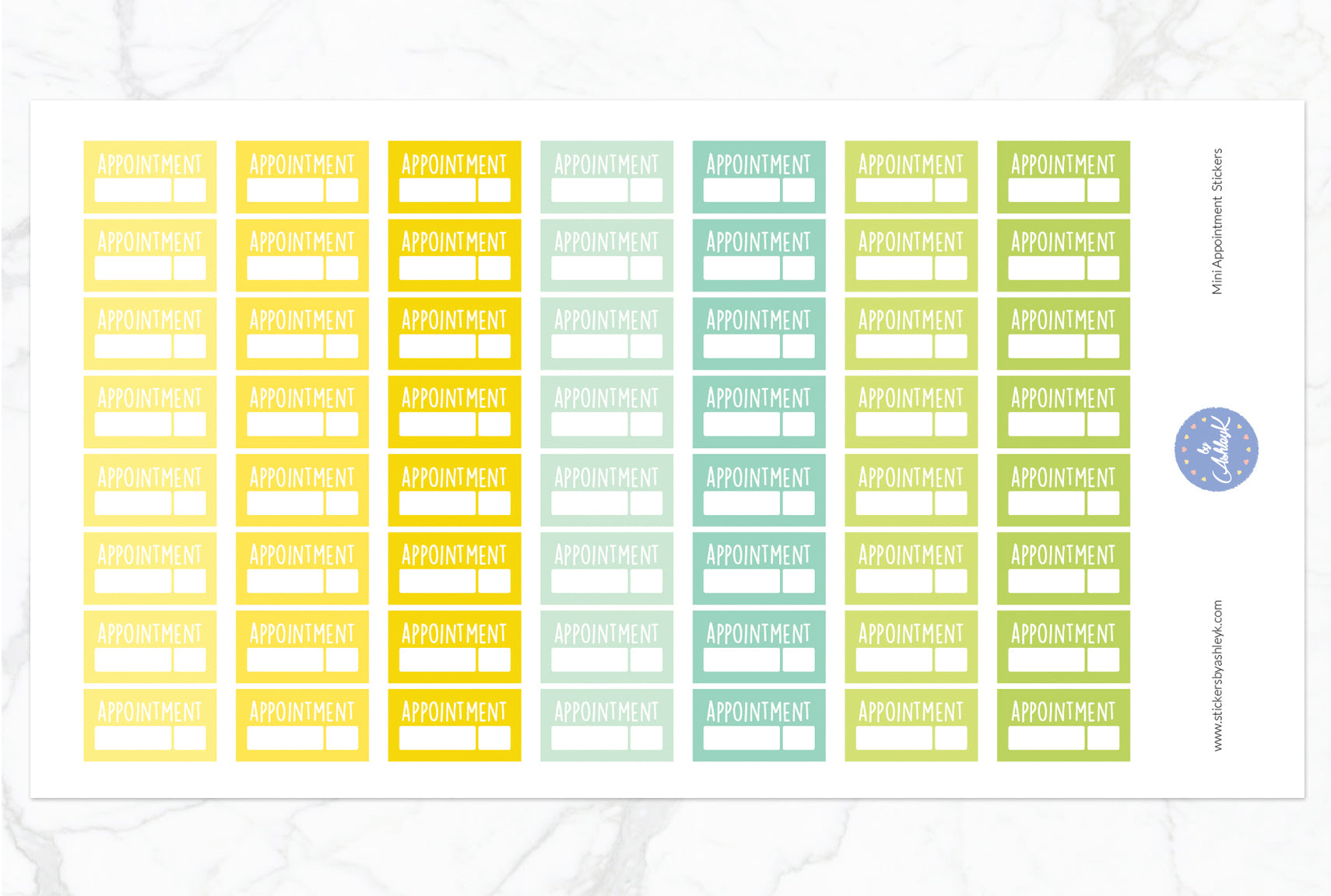 Mini Appointment Stickers - Lemon&Lime
