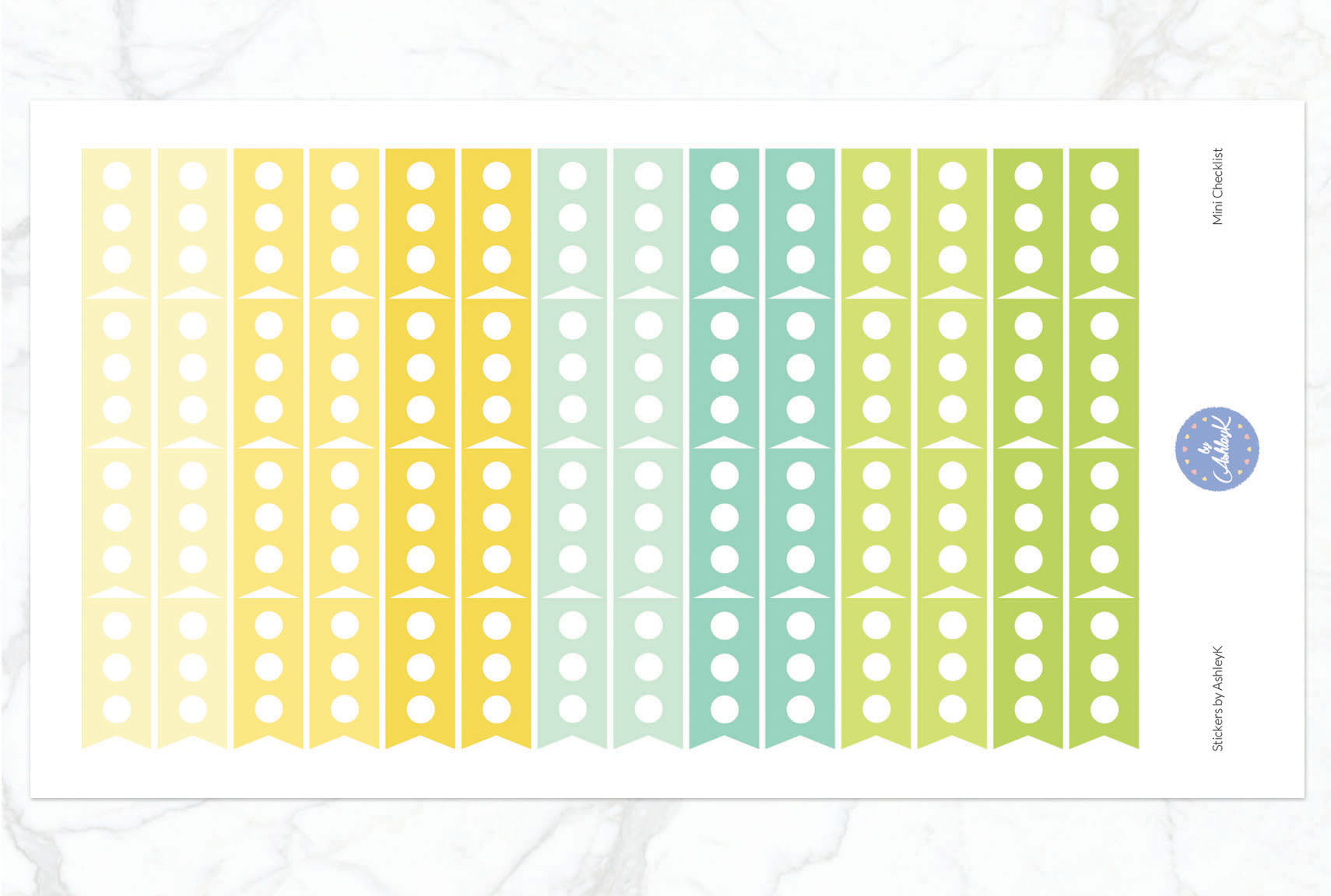 Mini Checklist Stickers - Lemon&Lime