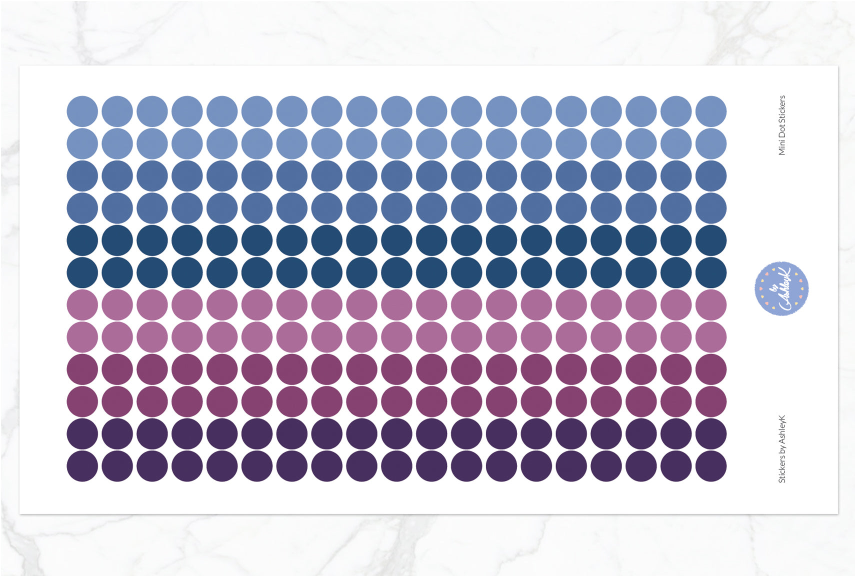 Mini Dot Stickers - Blueberry