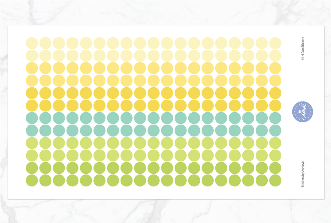 Mini Dot Stickers - Lemon&Lime