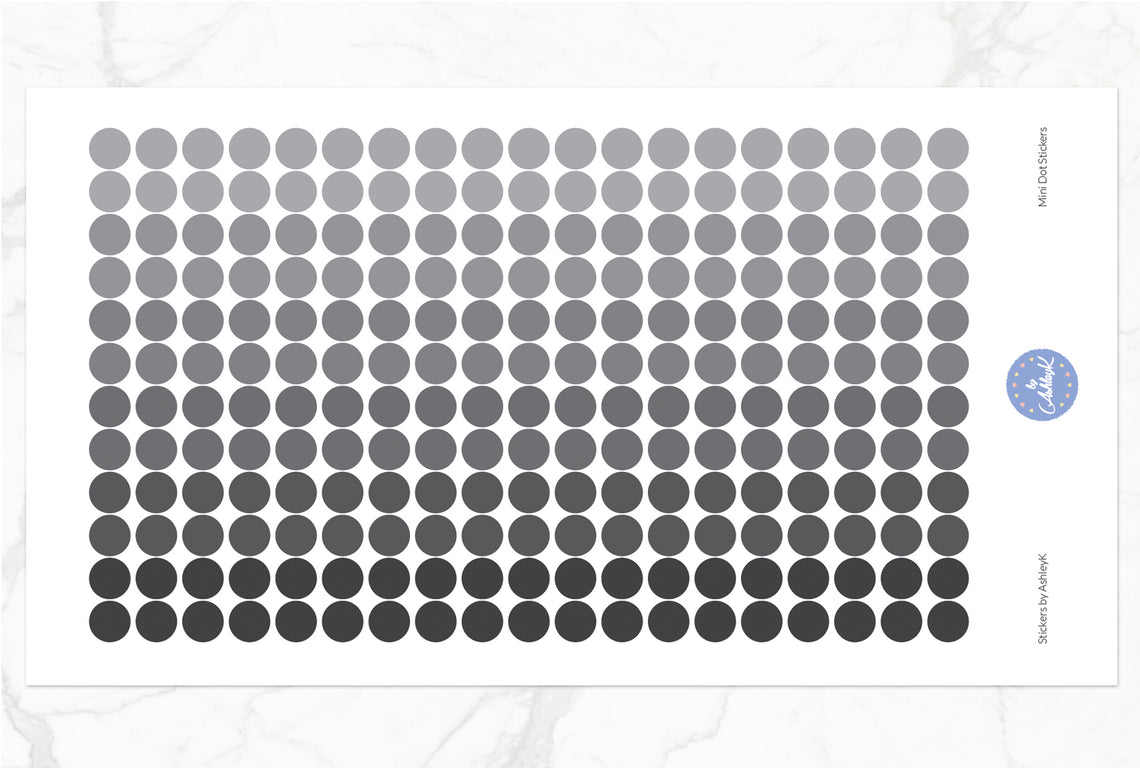 Mini Dot Stickers - Monochrome