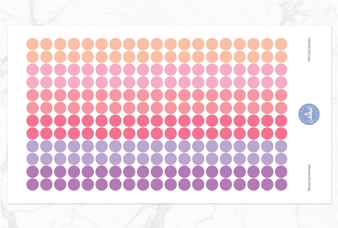 Mini Dot Stickers - Raspberry