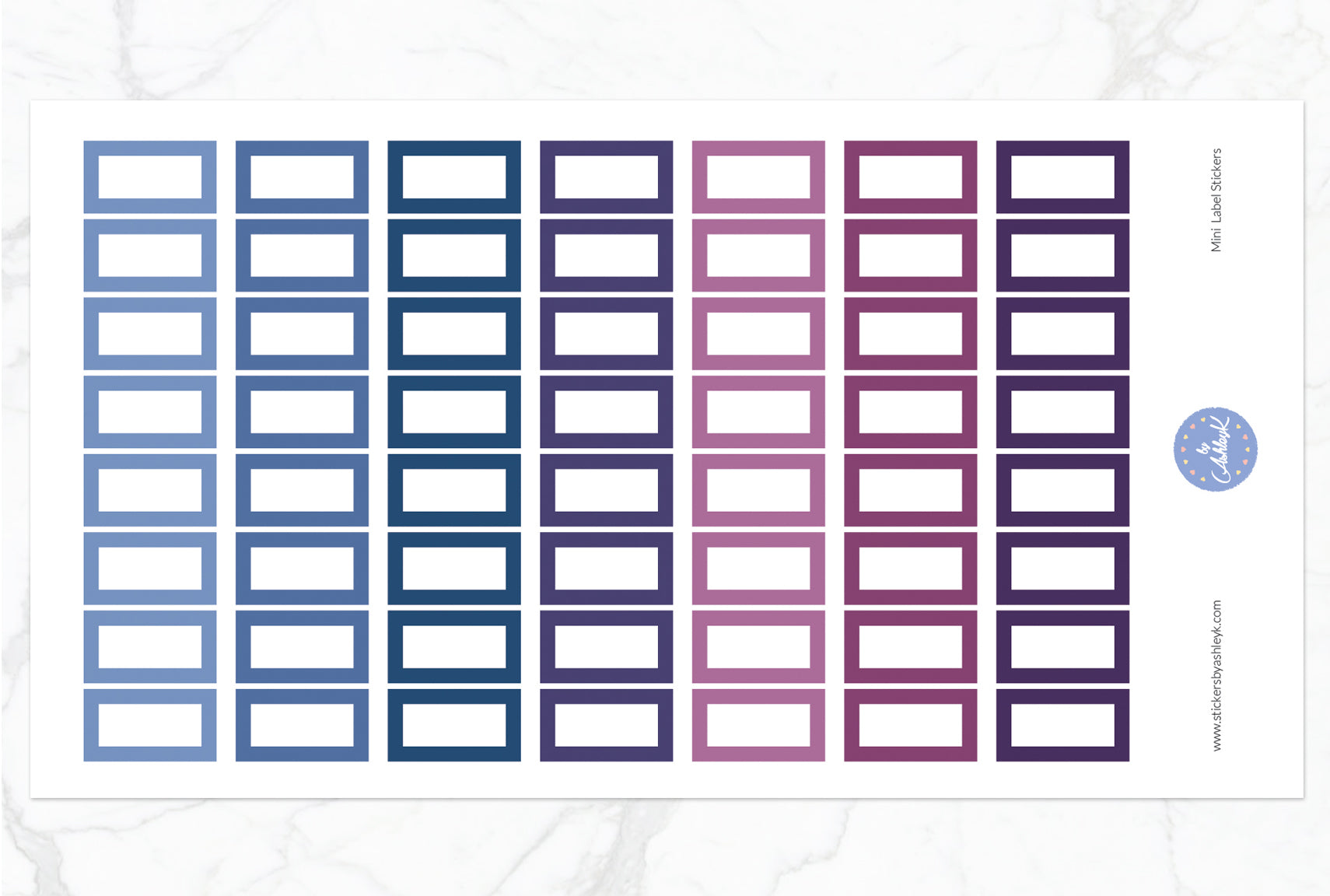 Mini Label Stickers - Blueberry