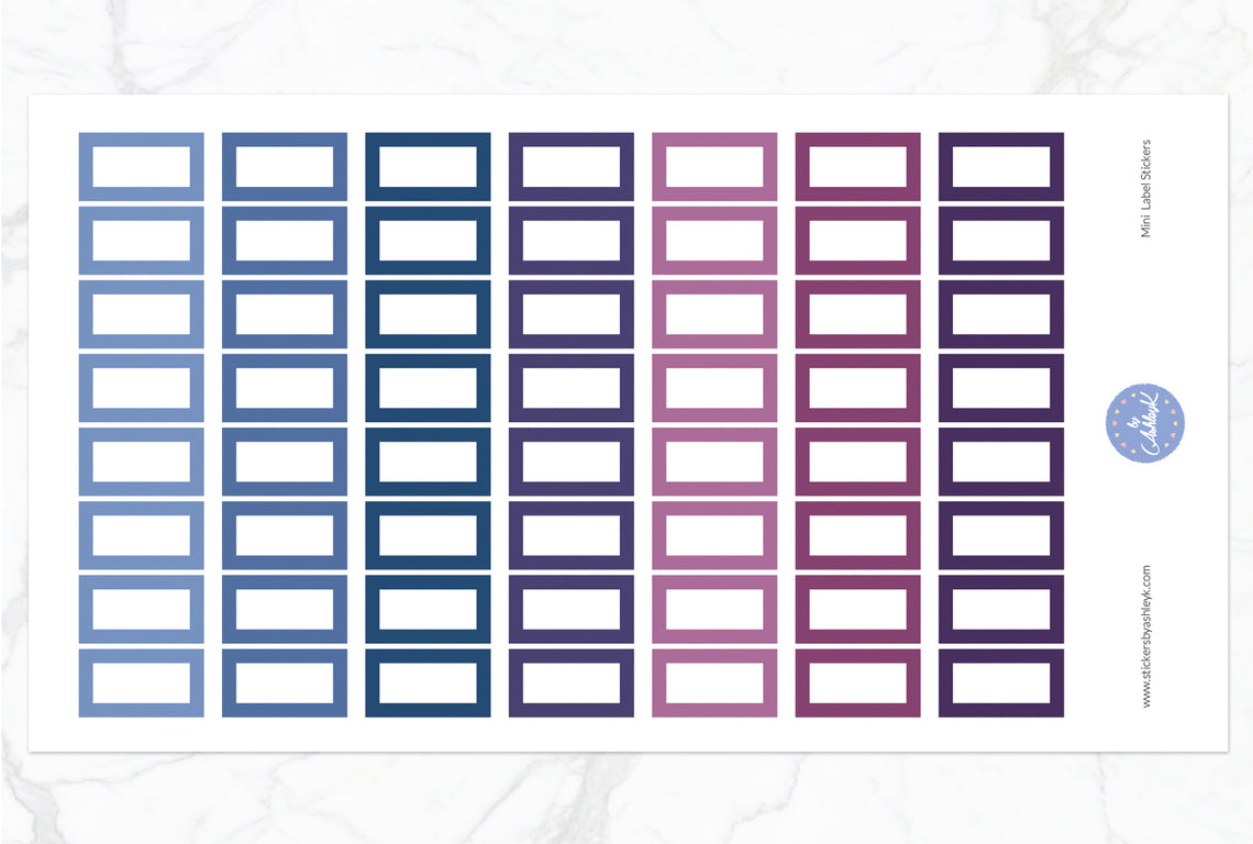 Mini Label Stickers - Blueberry