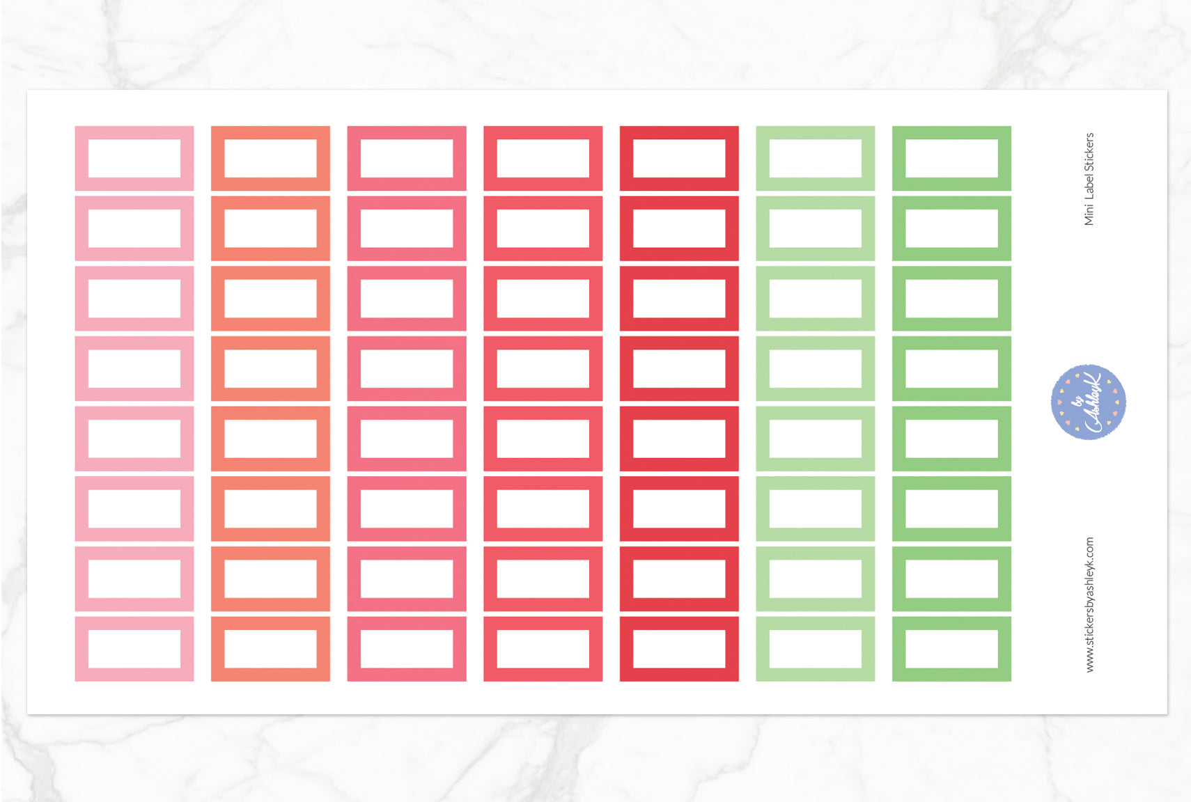 Mini Label Stickers - Strawberry