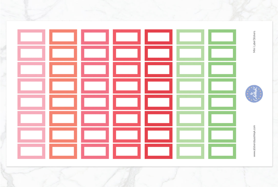 Mini Label Stickers - Strawberry