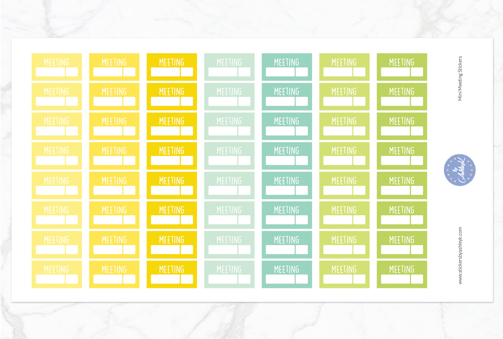 Mini Meeting Stickers - Lemon&Lime