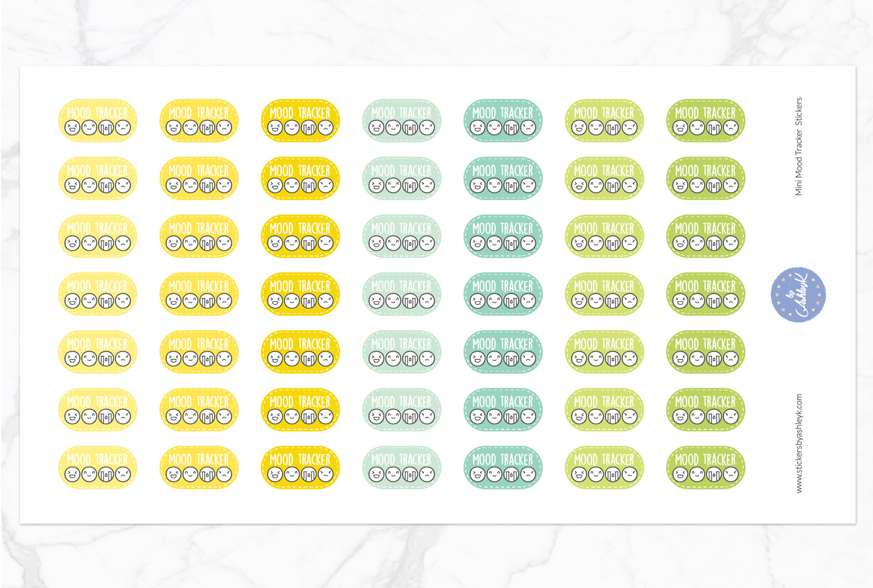 Mini Mood Tracker Stickers - Lemon&Lime