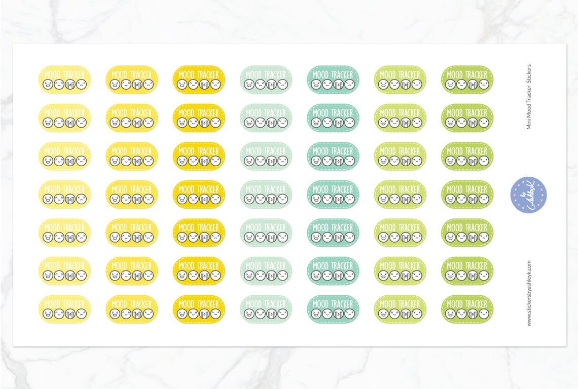 Mini Mood Tracker Stickers - Lemon&Lime