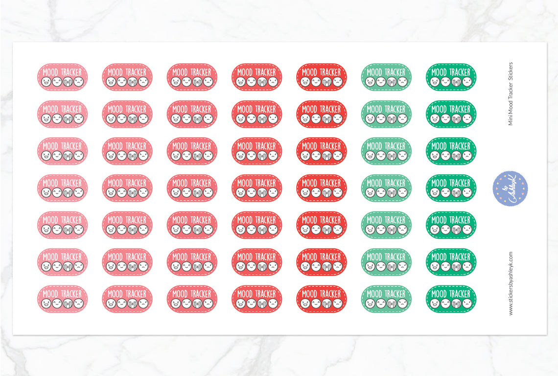 Mini Mood Tracker Stickers - Watermelon