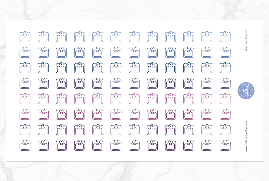 Mini Scale Stickers - Blueberry