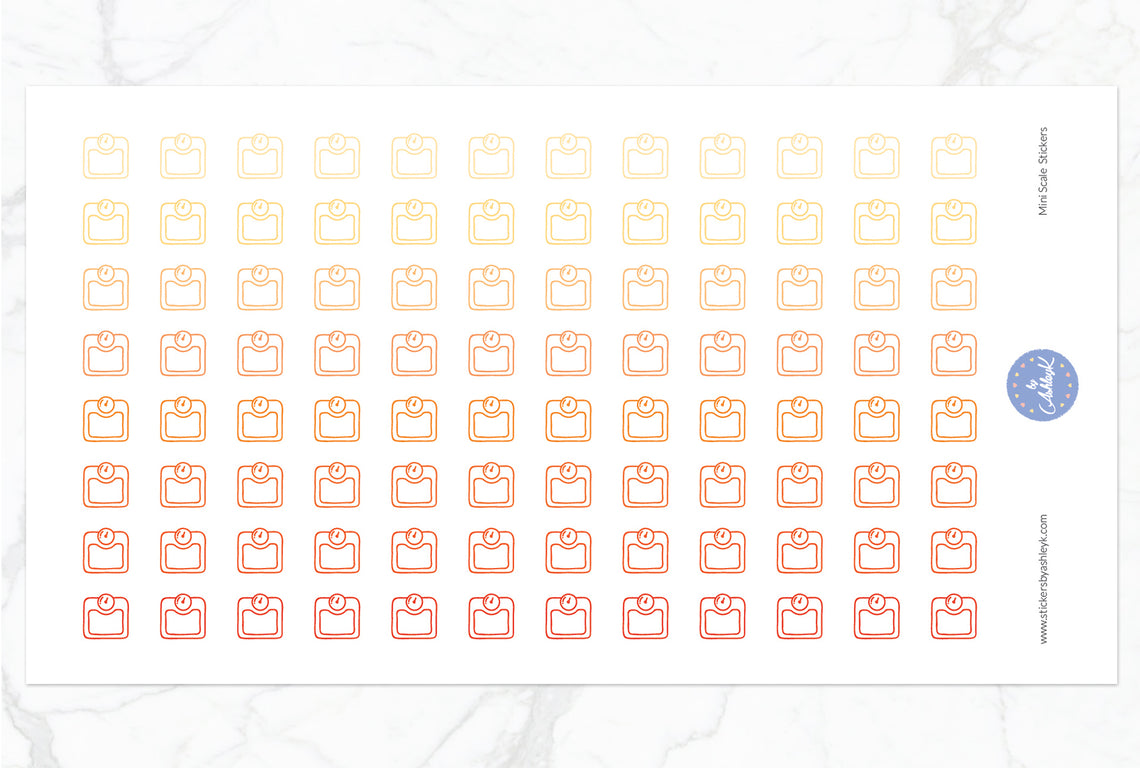 Mini Scale Stickers - Orange
