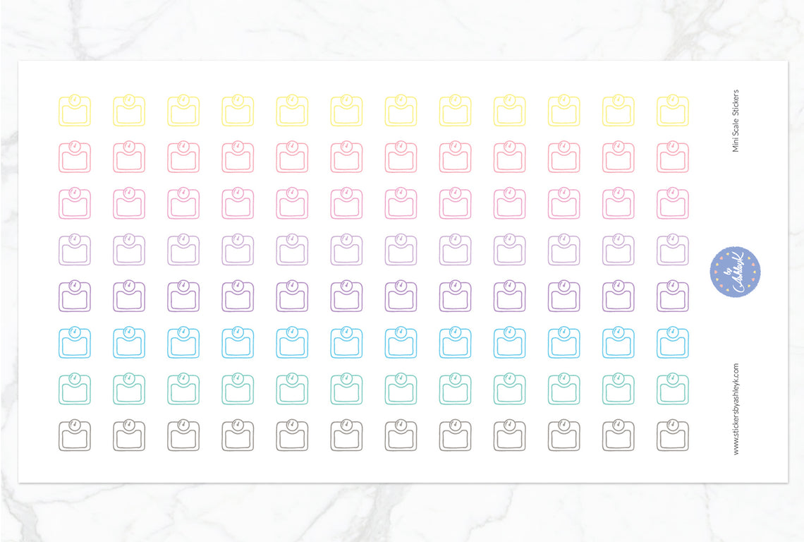 Mini Scale Stickers - Pastel