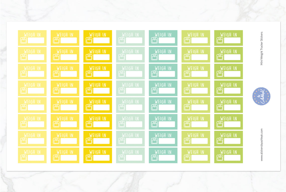Mini Weight Tracker Stickers - Lemon&Lime