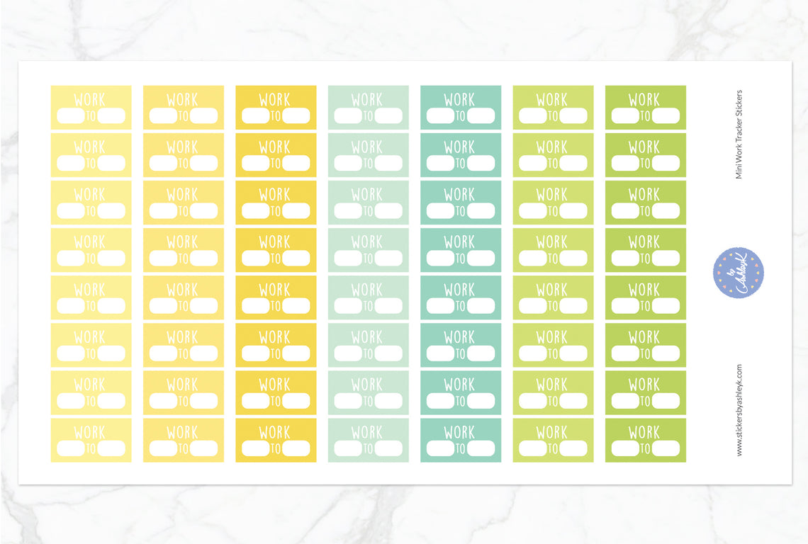 Mini Work Tracker Stickers - Lemon&Lime