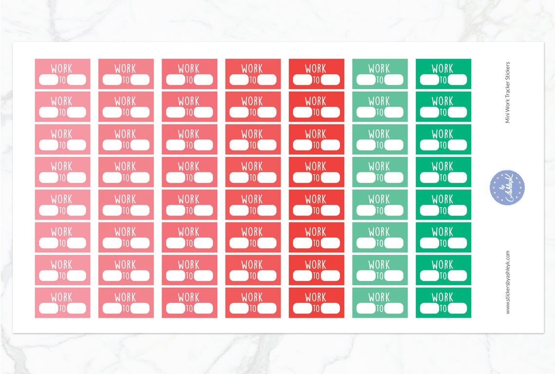 Mini Work Tracker Stickers - Watermelon