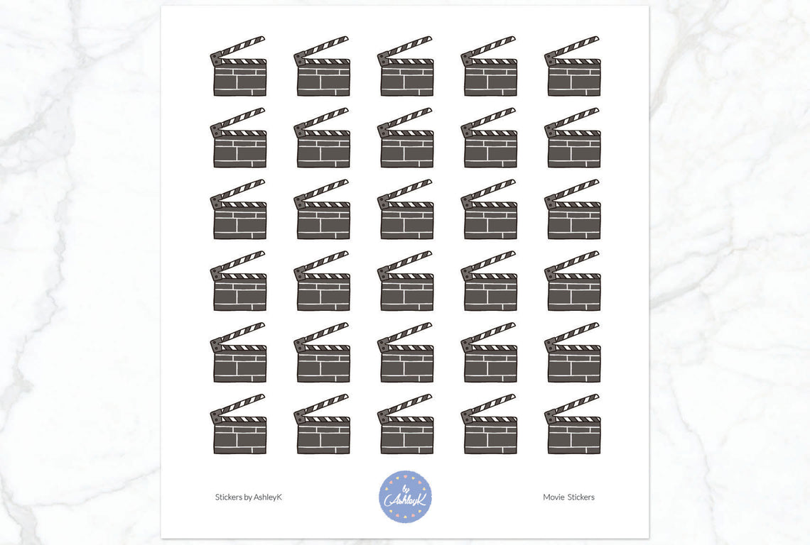 Movie Stickers - Clapperboard